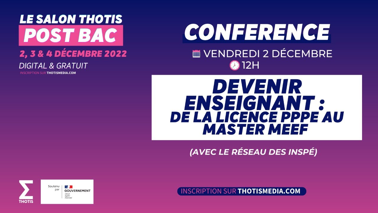 Devenir Enseignant en 2023 (PPPE, Master MEEF) - Thotis
