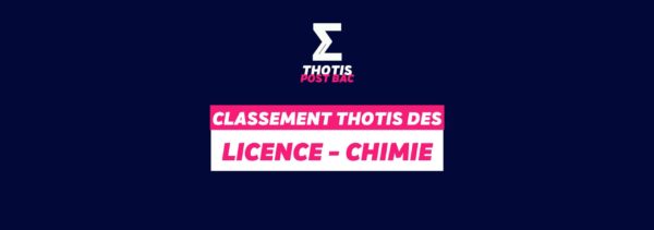 Classement Thotis - Licence Chimie