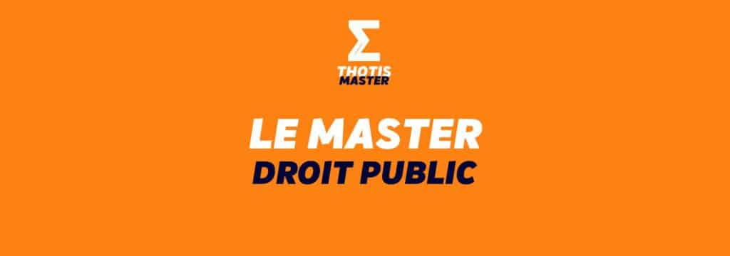 LE MASTER DROIT PUBLIC