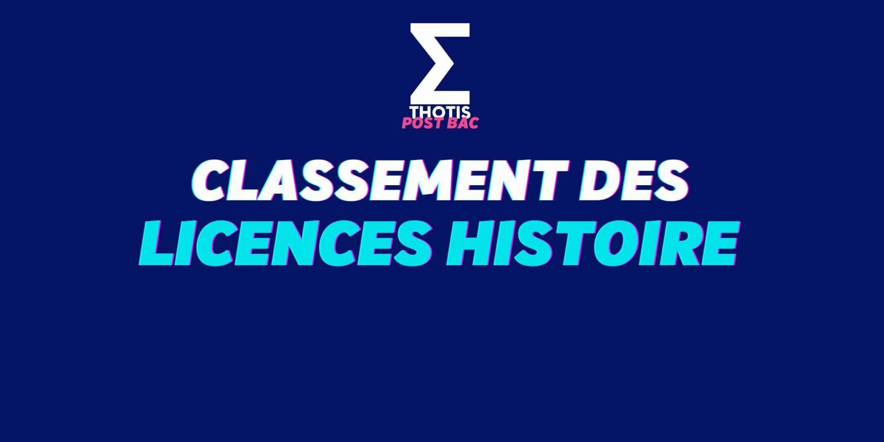 Classement des licences histoire