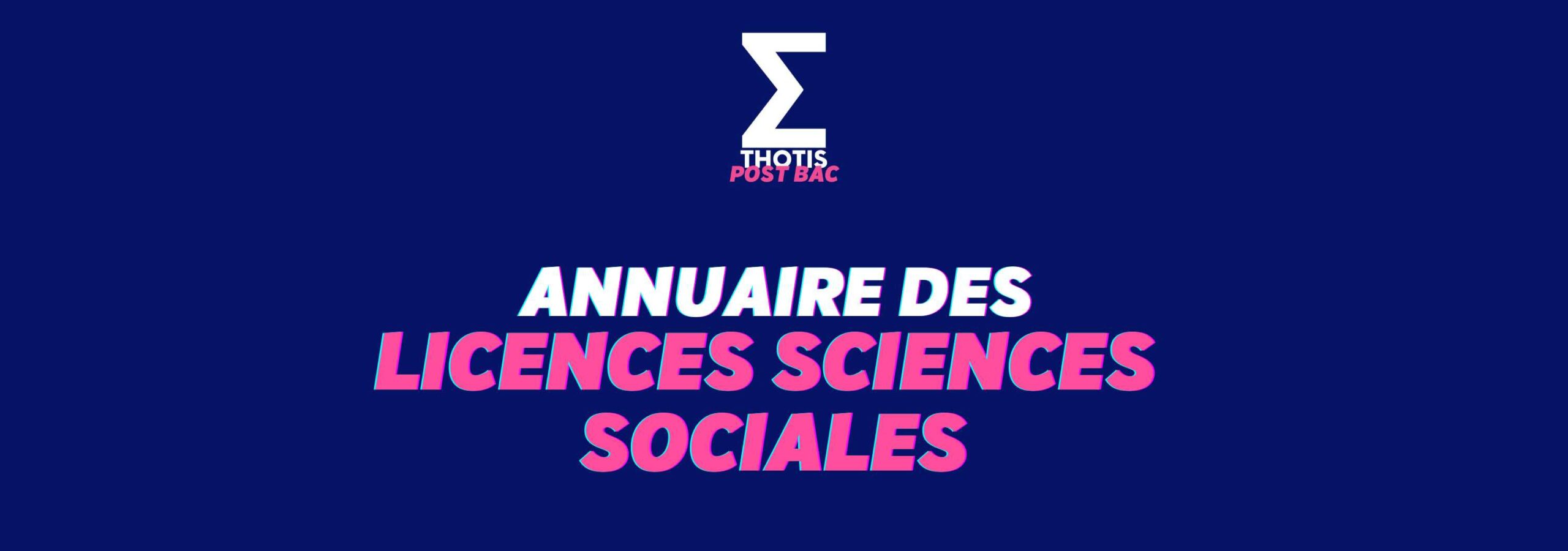 Annuaire des licences Sciences Sociales
