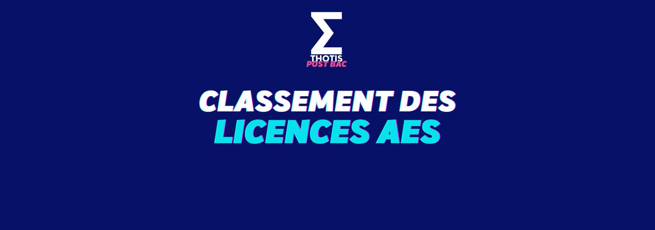 Le Classement Thotis Des Licences AES - Thotis