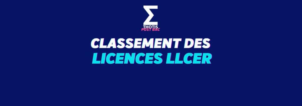 Classement Thotis Des Licences LLCER En 2024 - Thotis