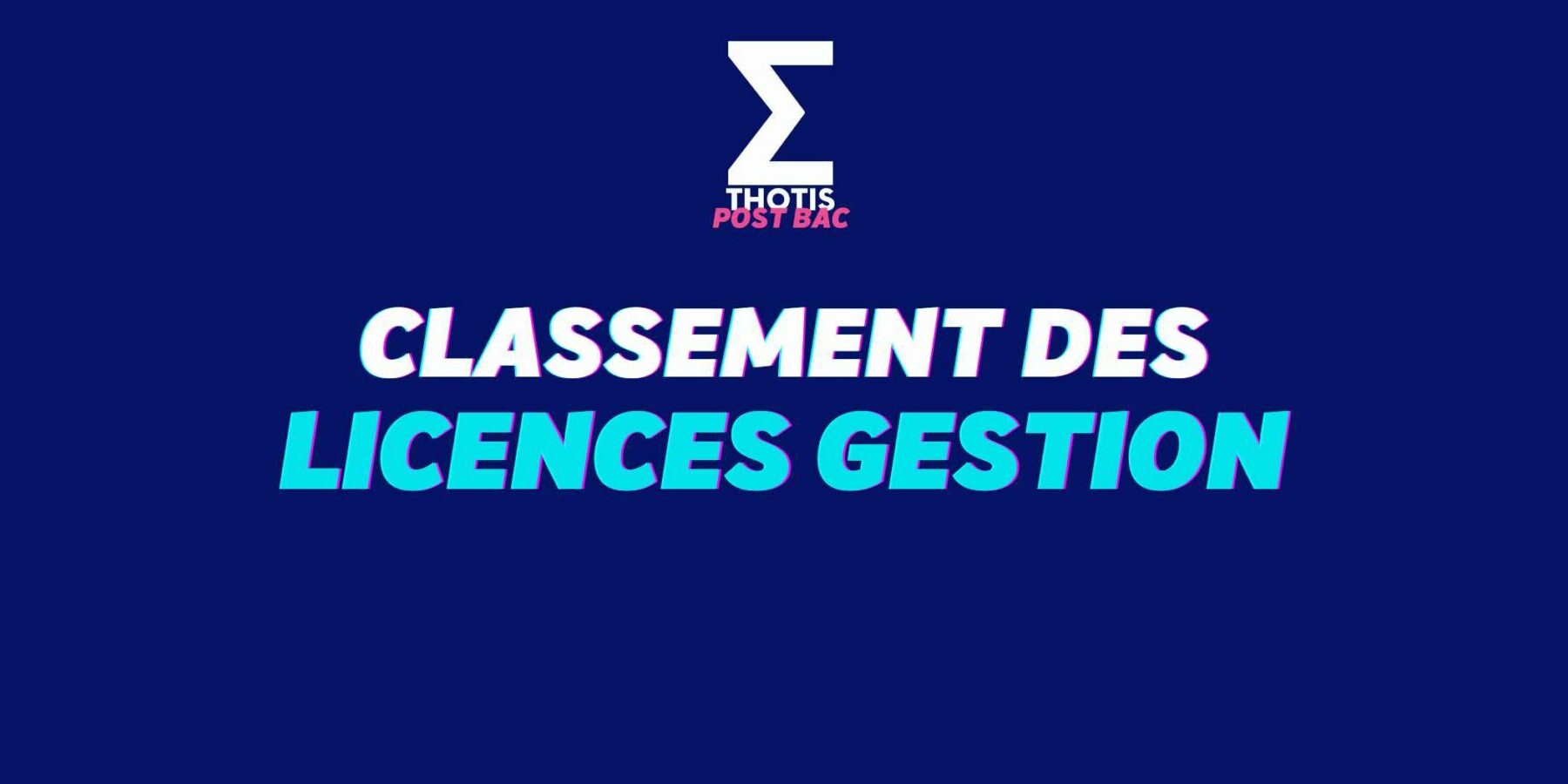 Classement des licences gestion