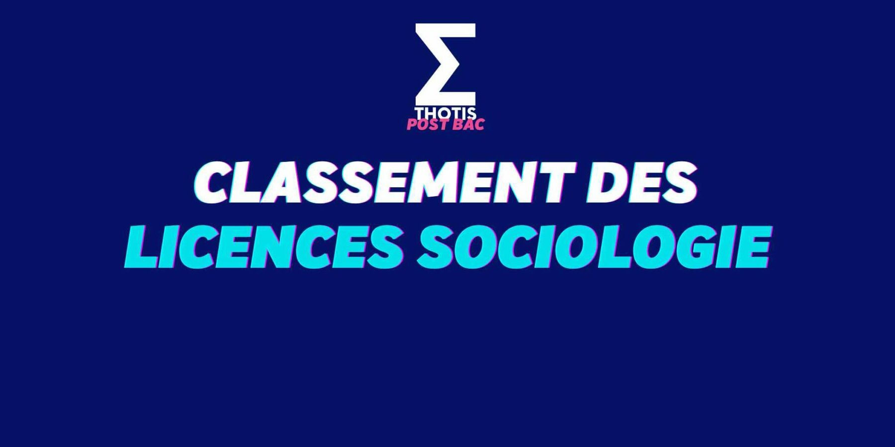 Classement des licences sociologie