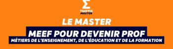 Master MEEF pour devenir prof