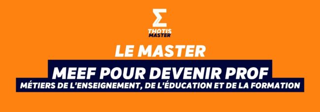 Master MEEF pour devenir prof
