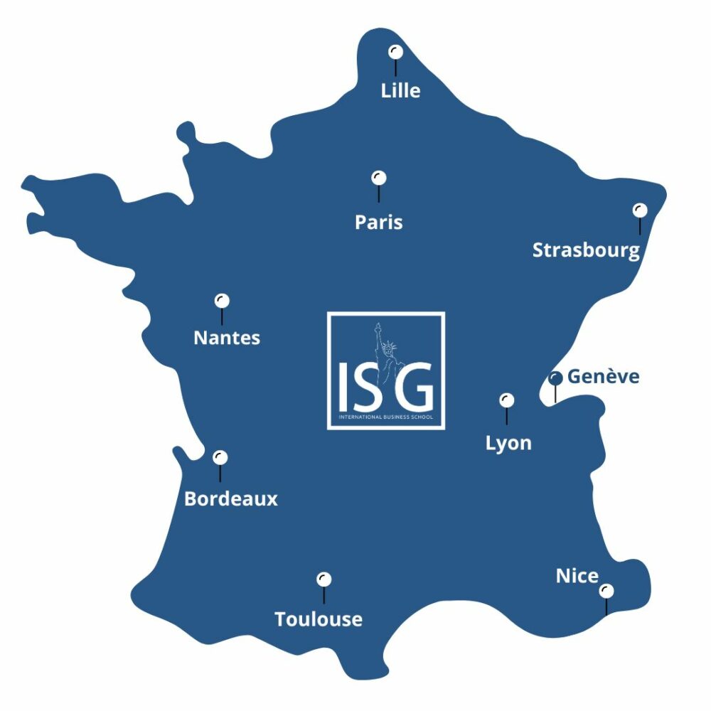carte des campus ISG
