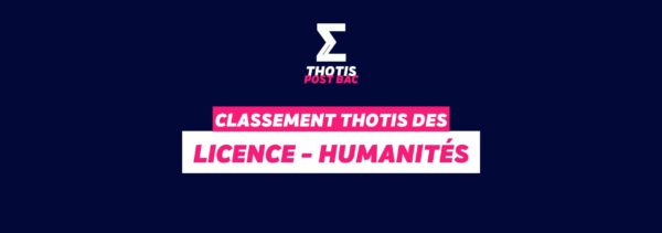 Classement Thotis des Licences Humanités