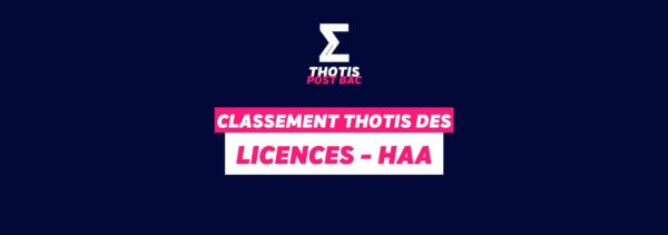 Classement Thotis - Licence HAA