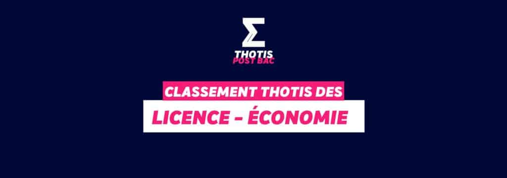 Classement Thotis des Licences Économie