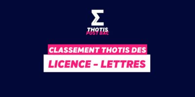 Classement Thotis - Licence Lettres