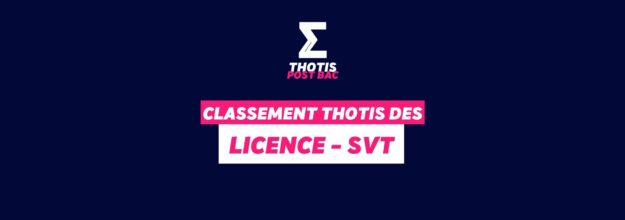 Classement Thotis - Licence SVT