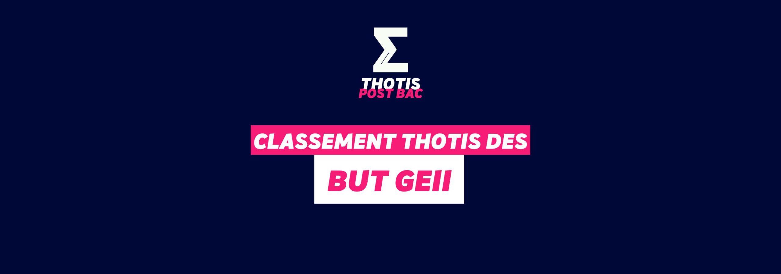 Classement Thotis des BUT GEII