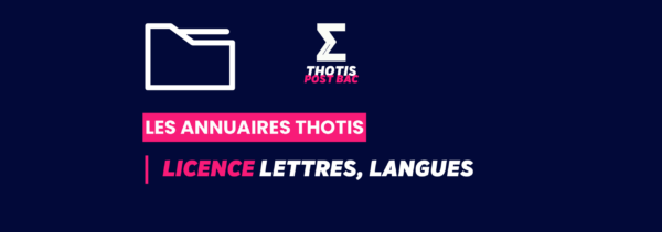 Annuaire Thotis - Licence Lettres, Langues