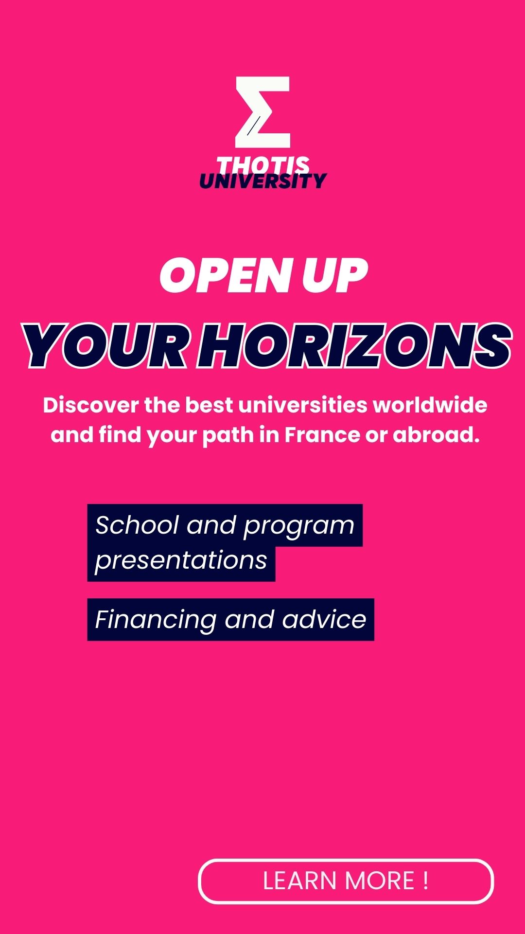 open up your horizons thotis university