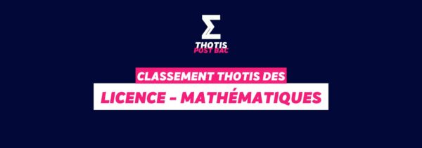 Classement Thotis - Licence Mathématiques