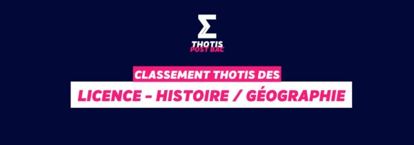 Classement Thotis - Licence Histoire/Géographie