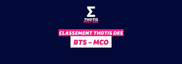 Classement Thotis - BTS MCO