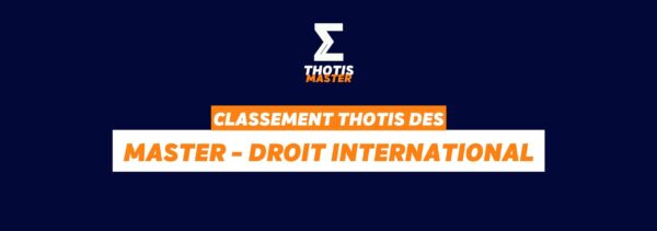 Classement Master Droit International