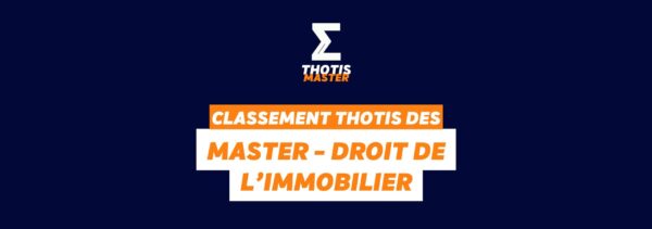 Classement Master – Droit de l’immobilier Classement Master Droit de l'immobilier