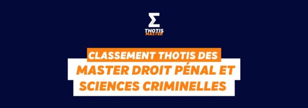 Master droit pénal et sciences cri Classement