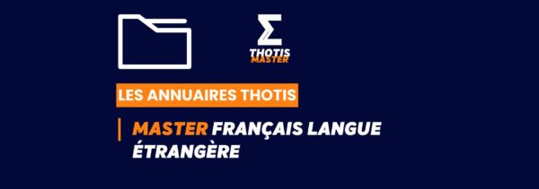 Thotis Annuaire - Master Français langue étrangère