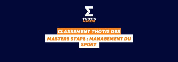 Classement Master STAPS Management du sport
