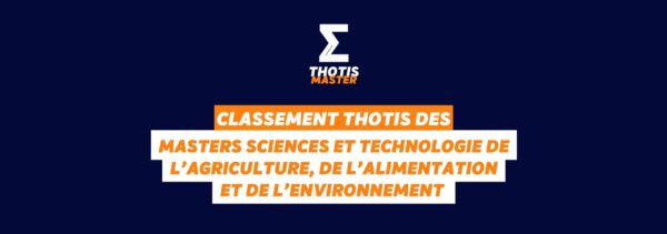 Classement MASTER sciences et technologie de l'agriculture