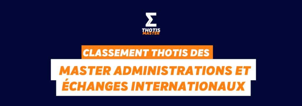 Master Administrations et échanges internationaux