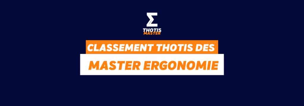 Classement Thotis des Masters Ergonomie en 2025