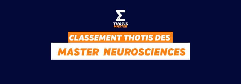 Classement Thotis des masters Neurosciences en 2025