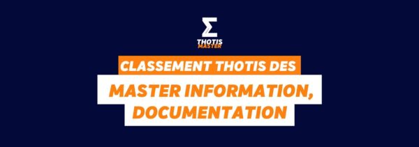Classement Thotis Masters information, documentation en 2025