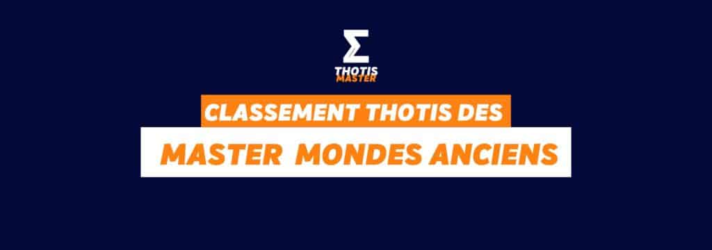 Masters masters Mondes anciens