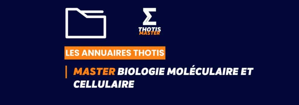 Thotis Annuaire - Master Biologie moléculaire et cellulaire
