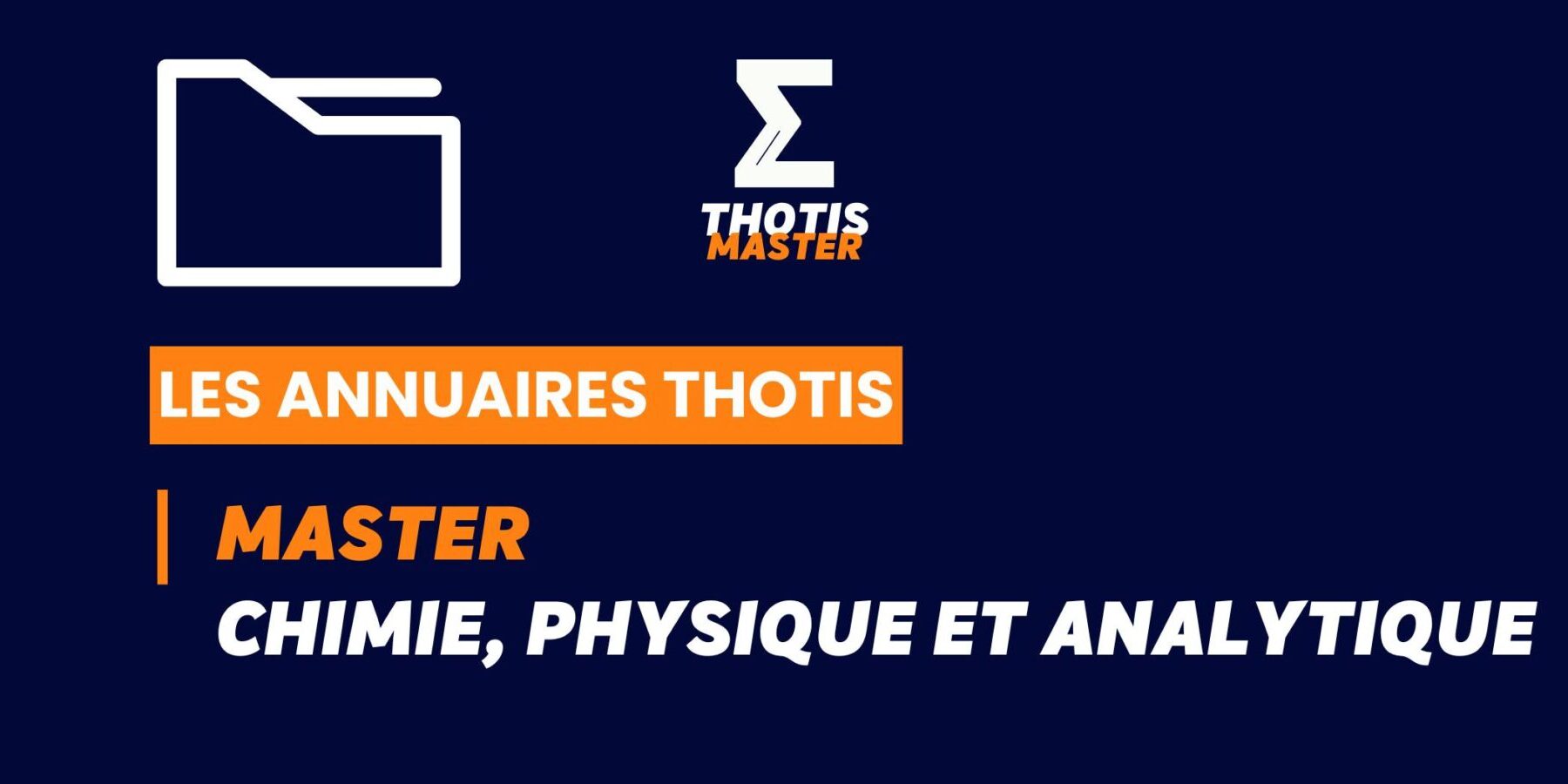 Annuaire – Master Chimie, physique et analytique