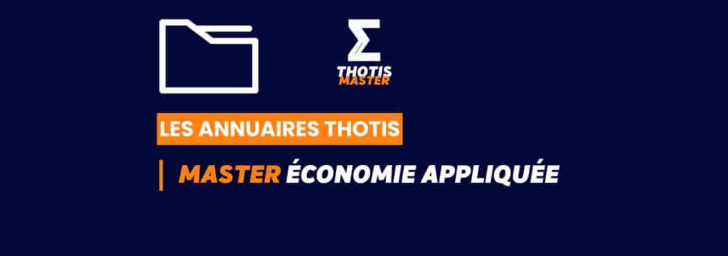 Thotis Annuaire - Master Économie appliquée