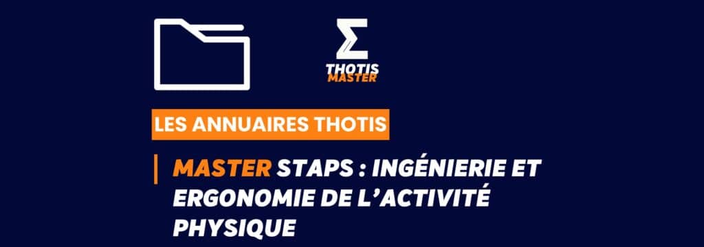 Thotis Annuaire - Master STAPS Ingénierie et ergonomie de l’activité physique