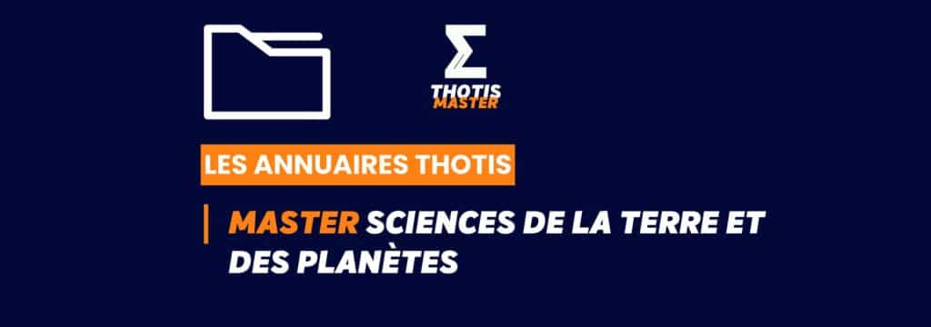 Thotis Annuaire - Master Sciences de la Terre et des planètes