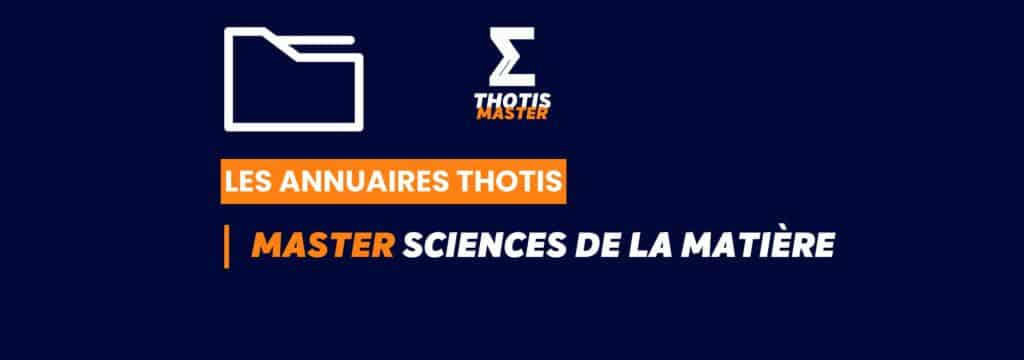 Thotis Annuaire - Master Sciences de la matière