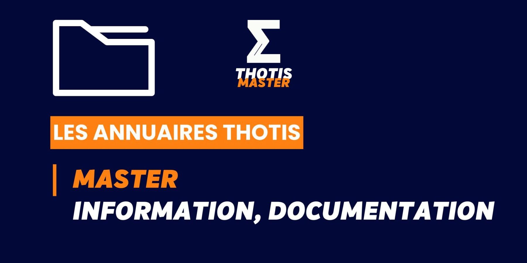 Thotis Annuaire - Master information, documentation