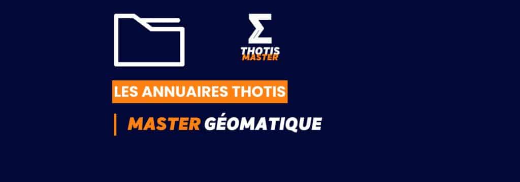 Thotis Annuaire - Master Géomatique