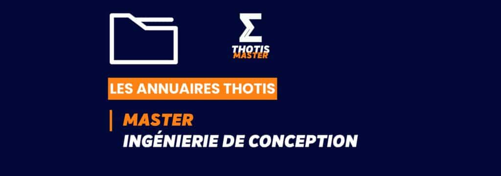 Thotis Annuaire - Master Ingénierie de conception