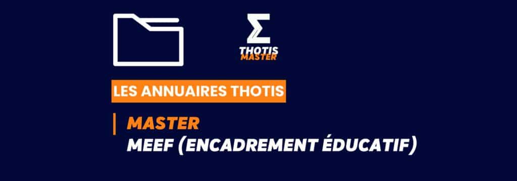 Thotis Annuaire - Master MEEF (encadrement éducatif)