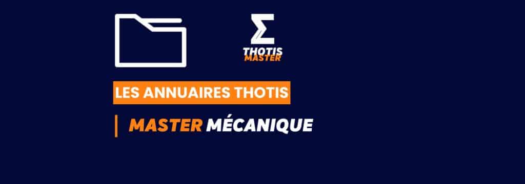 Thotis Annuaire - Master Mécanique