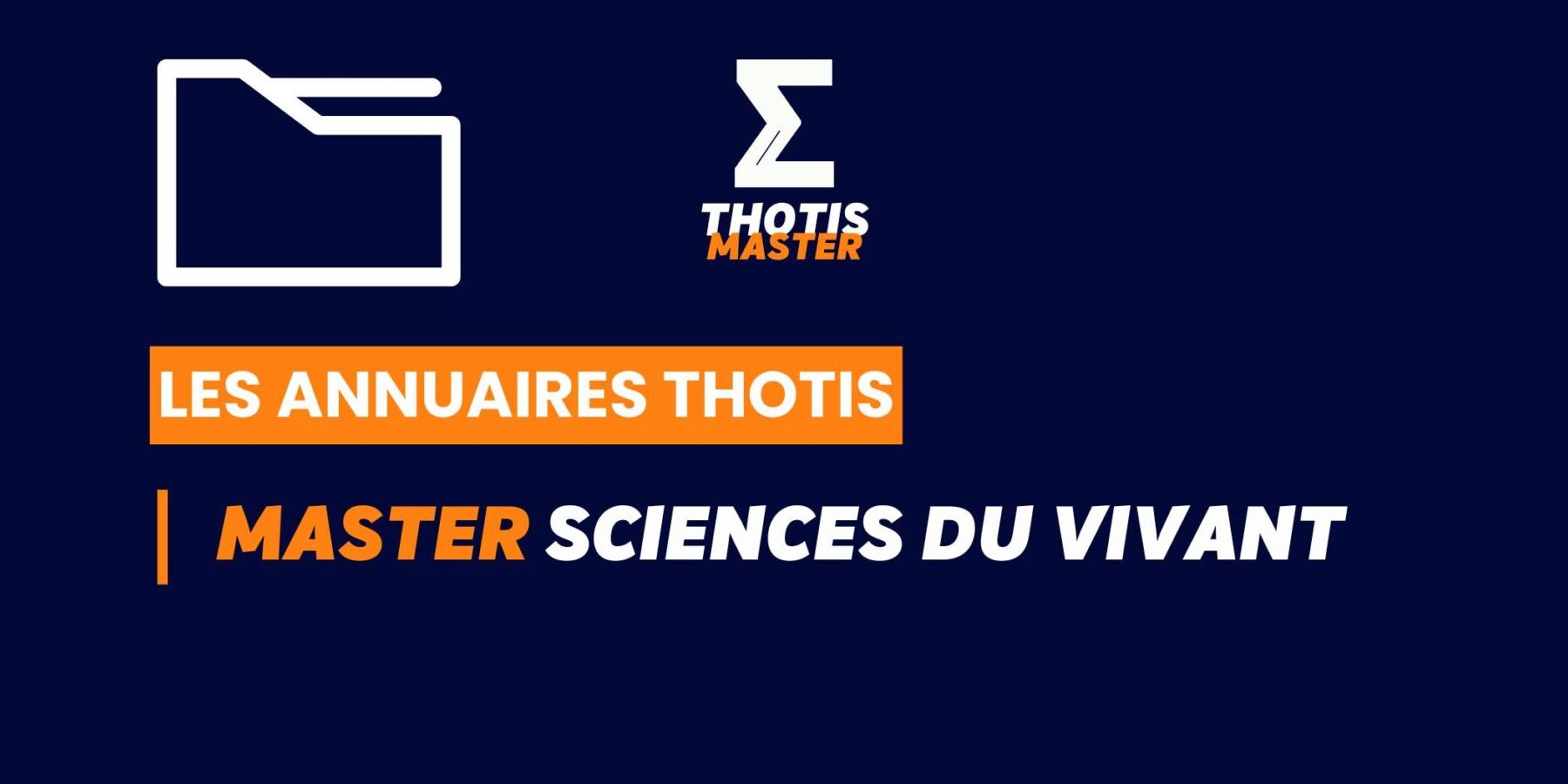 Thotis Annuaire – Master Sciences du vivant Thotis Annuaire - Master Sciences du vivant