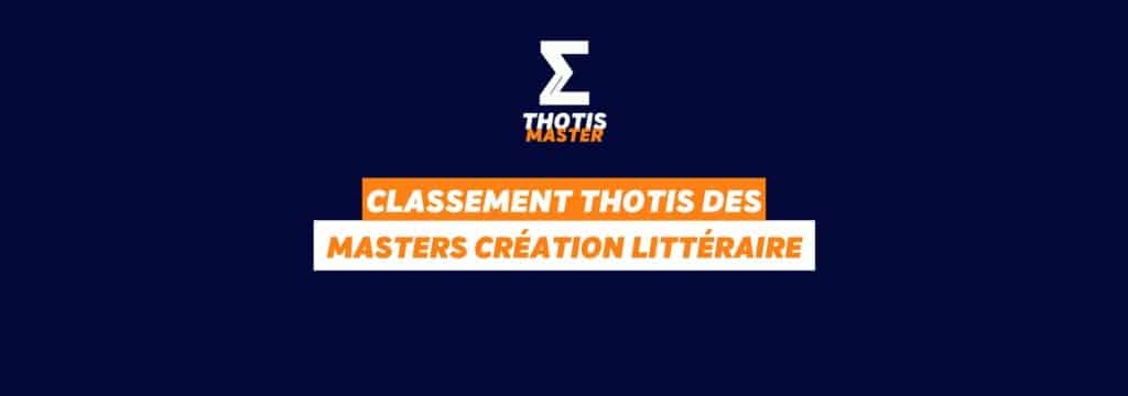 Thotis Classement MASTER Création littéraire