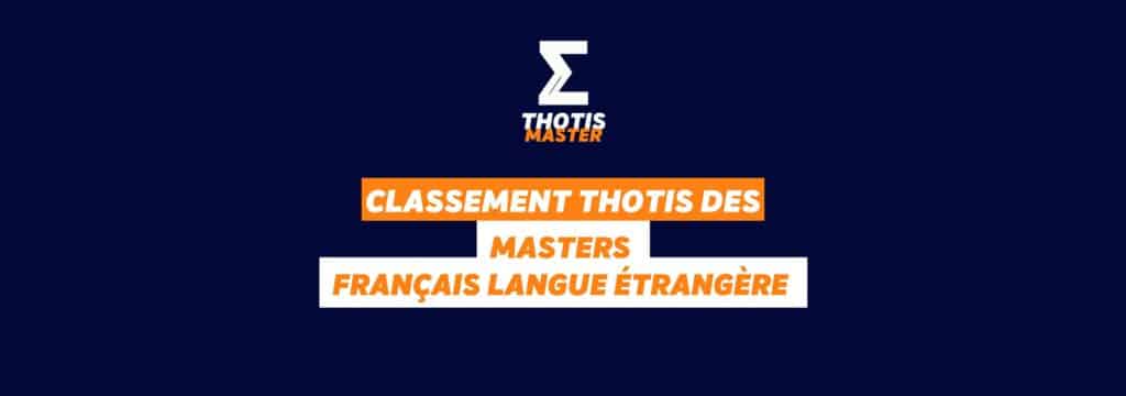 Thotis Classement MASTER Français langue étrangère