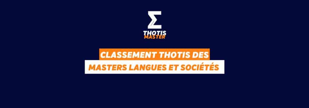 Thotis Classement MASTER Langues et sociétés
