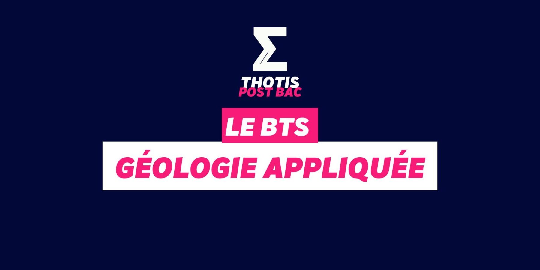 BTS Géologie appliquée